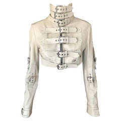 Dolce & Gabbana S/S 2003 Runway Bondage Buckle Cropped Leather Jacket