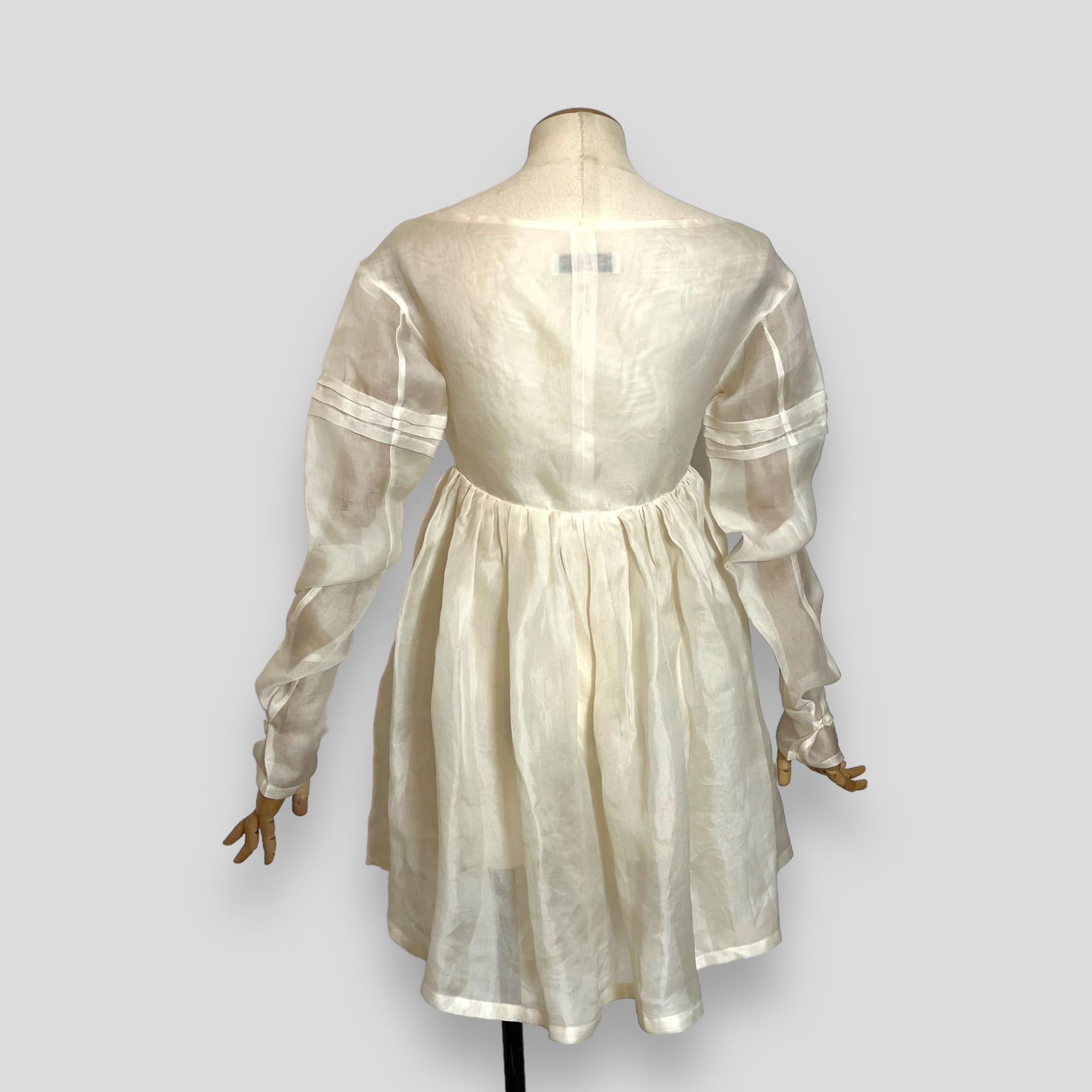 Dolce & Gabbana c1992 silk organza blouse top In Good Condition For Sale In CAPELLE AAN DEN IJSSEL, ZH