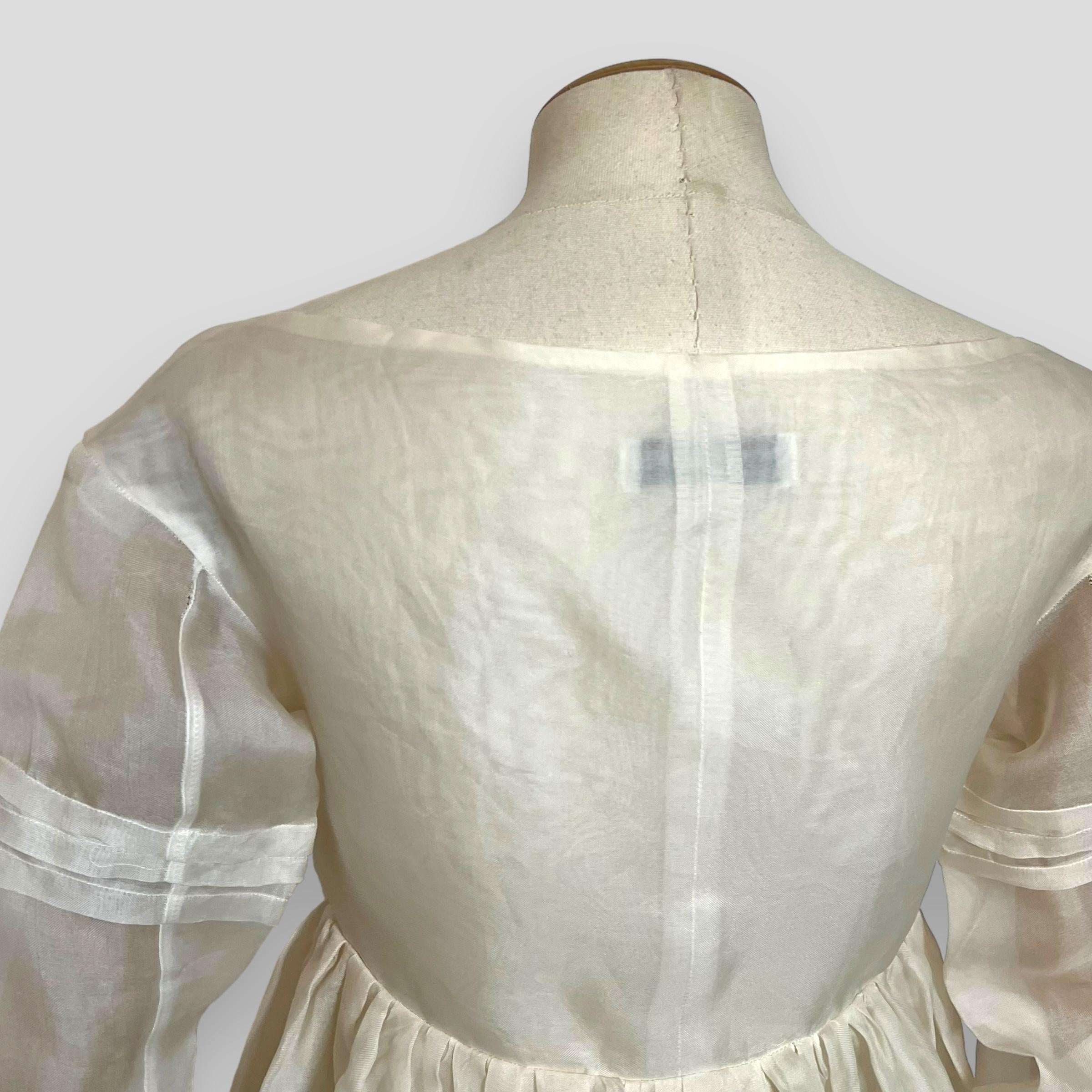 Dolce & Gabbana c1992 silk organza blouse top For Sale 2