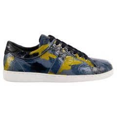 Dolce & Gabbana - Caiman Leather Camouflage Sneaker GUATEMALA Blue Yellow EUR 40