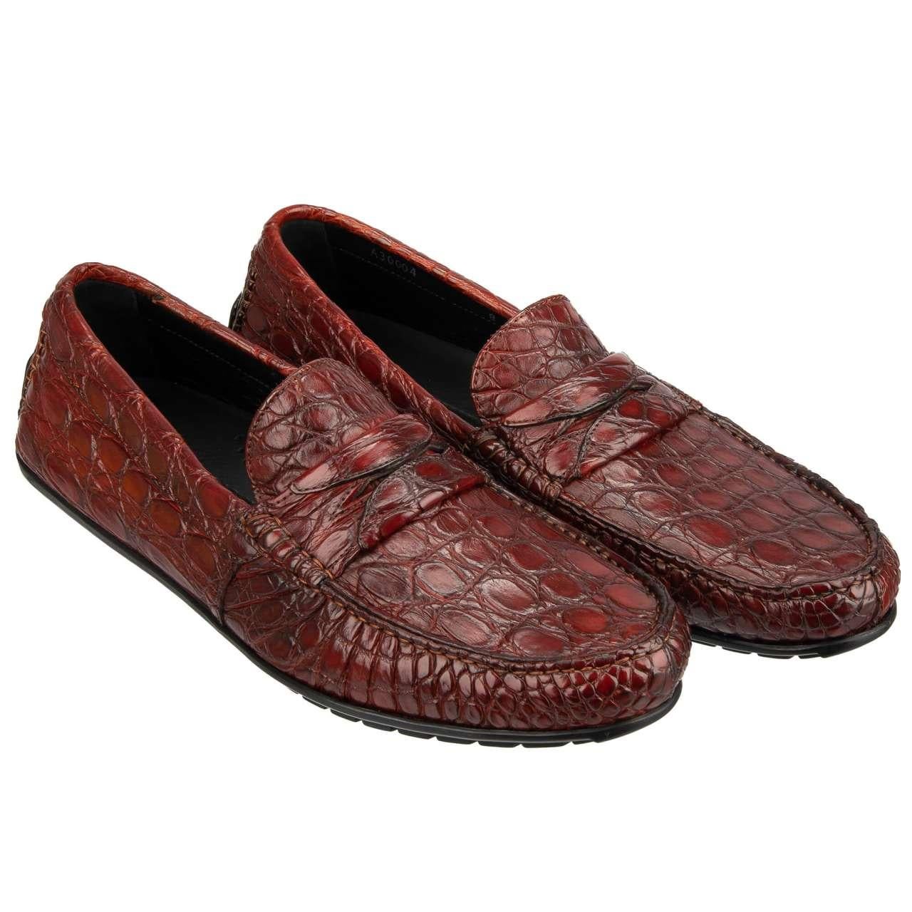 Dolce & Gabbana Yellow Leather Slip Mocassin Loafers Shoes main image 0