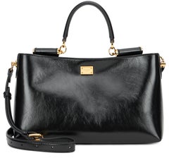 Dolce & Gabbana Handtasche aus Kalbsleder mit Tragegriff – Schwarz