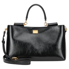 Dolce & Gabbana Handtasche aus Kalbsleder mit Tragegriff – Schwarz