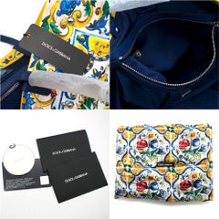 Dolce & Gabbana Canvas Majolica Print Shopping Tote