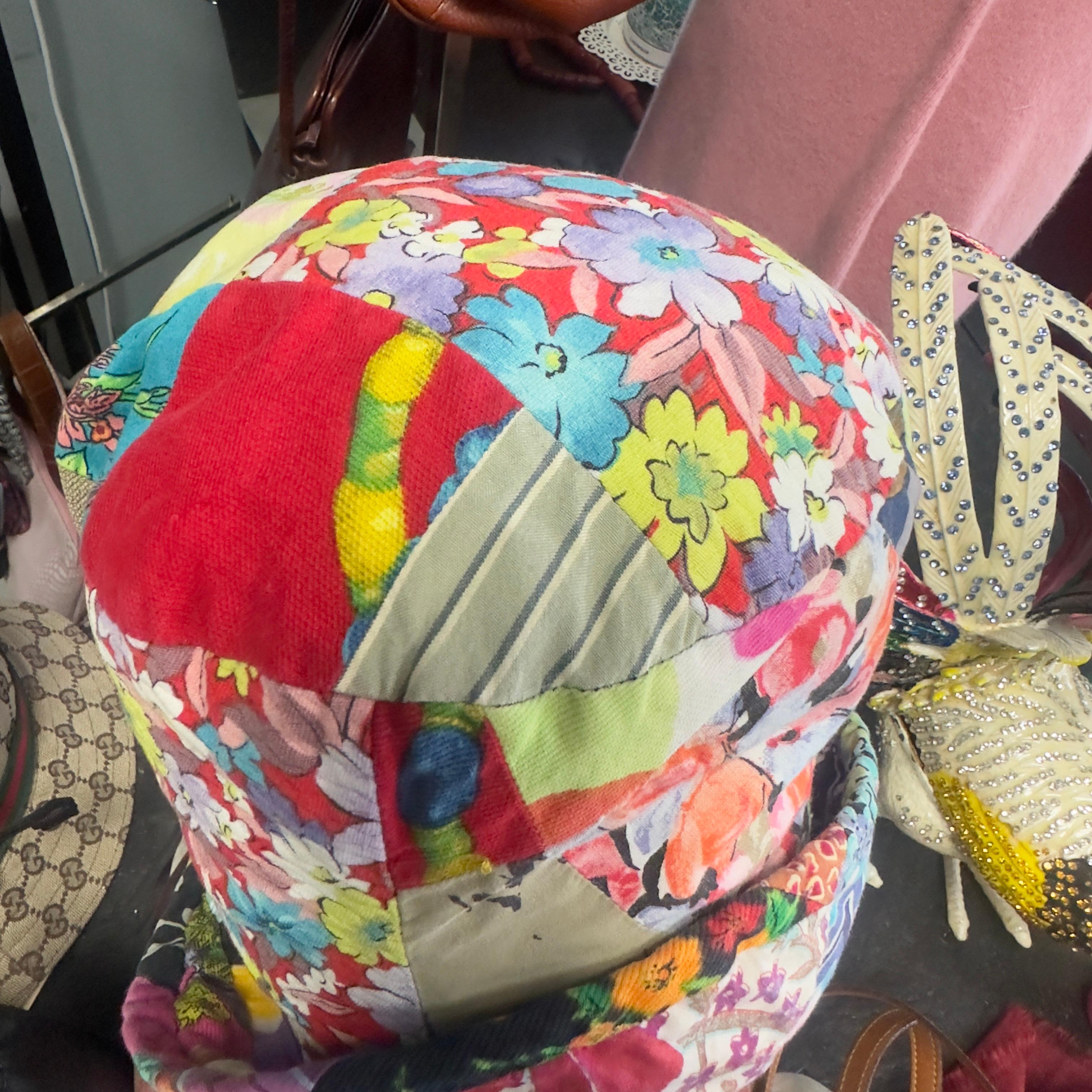 Dolce & Gabbana — Cappello Patchwork Floreale in Cotone in vendita 5