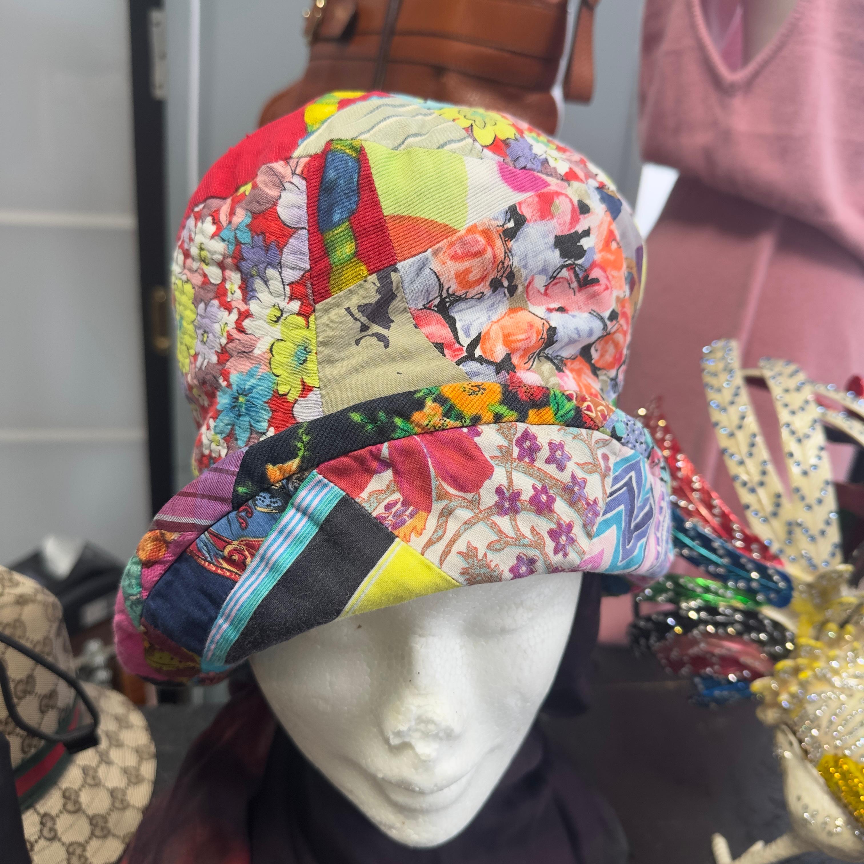 Dolce & Gabbana — Cappello Patchwork Floreale in Cotone in vendita 3