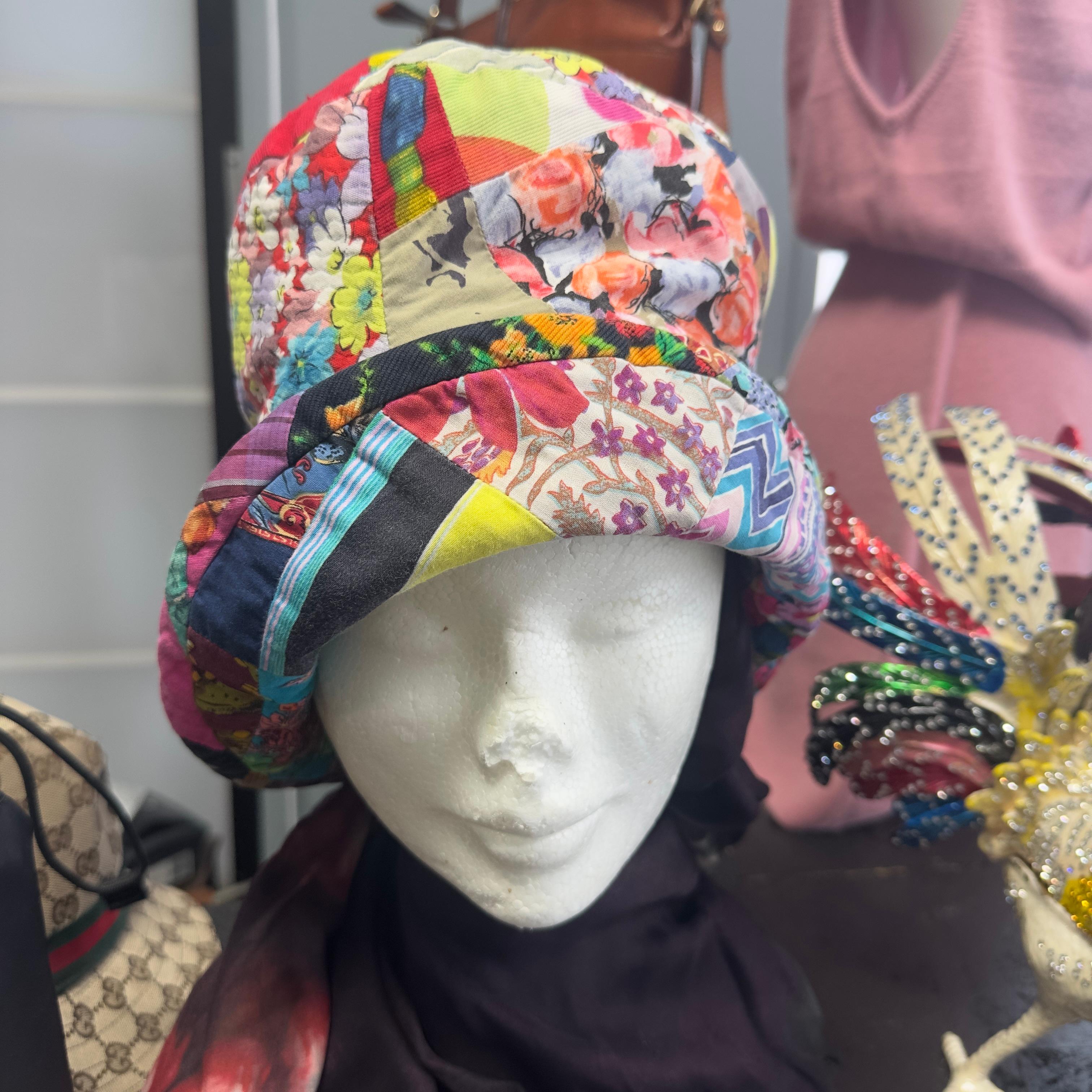 Dolce & Gabbana — Cappello Patchwork Floreale in Cotone in vendita 4