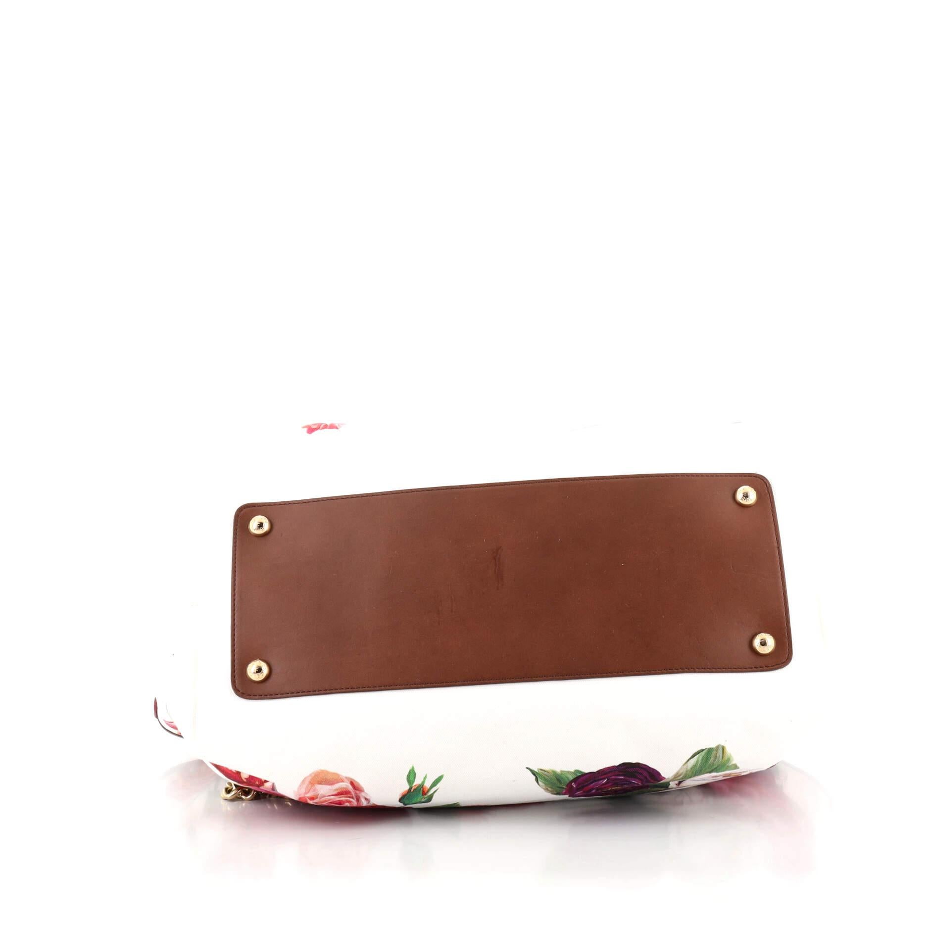Dolce & Gabbana Capri Tragetasche aus bedrucktem Segeltuch mit Eidechsenprägung aus Leder Medium für Damen oder Herren