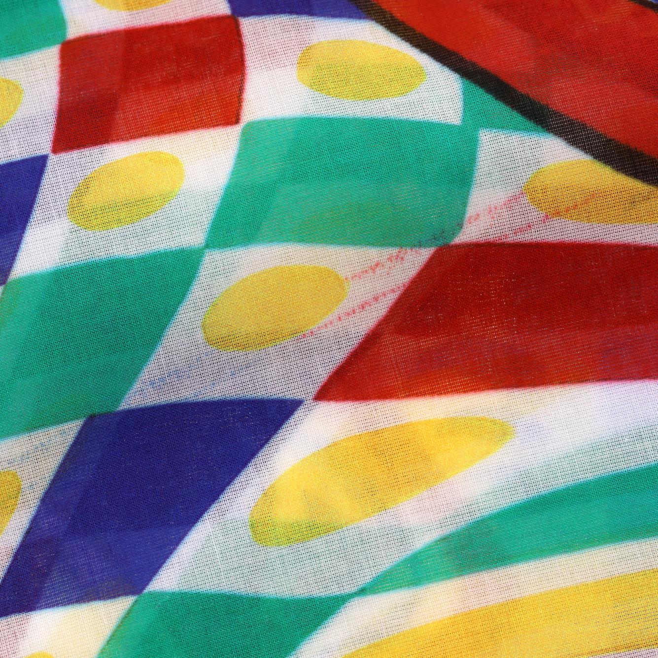 Dolce & Gabbana - Paréo en coton imprimé Carretto en vente 5