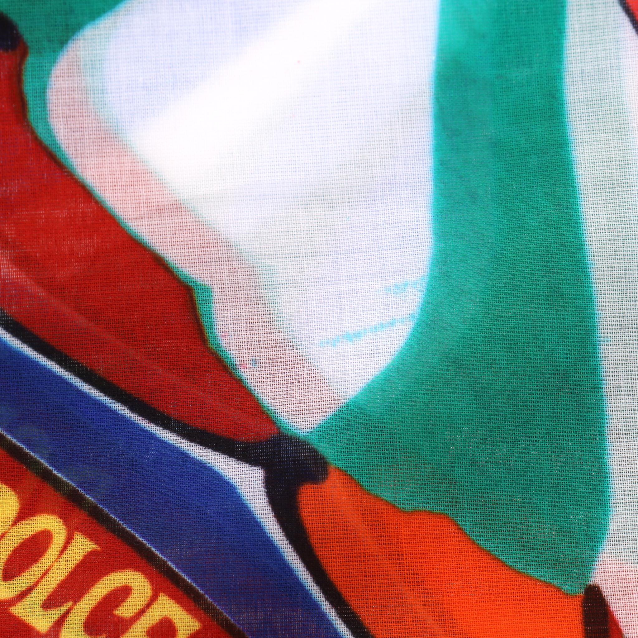 Dolce & Gabbana - Paréo en coton imprimé Carretto en vente 4