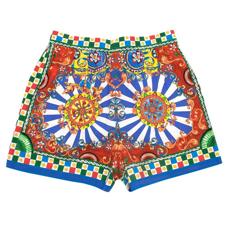 Selvforkælelse smøre køkken Dolce and Gabbana Carretto Printed Shorts IT 44 at 1stDibs | dolce gabbana  shorts