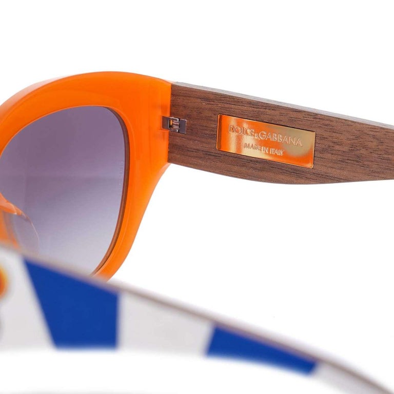 Dolce & Gabbana
Cat Eye Carretto Sunglasses DG 4278 Wood Orange Blue Dolce and Gabbana - Cat Eye Carretto Sunglasses DG 4278 Wood  main image 3