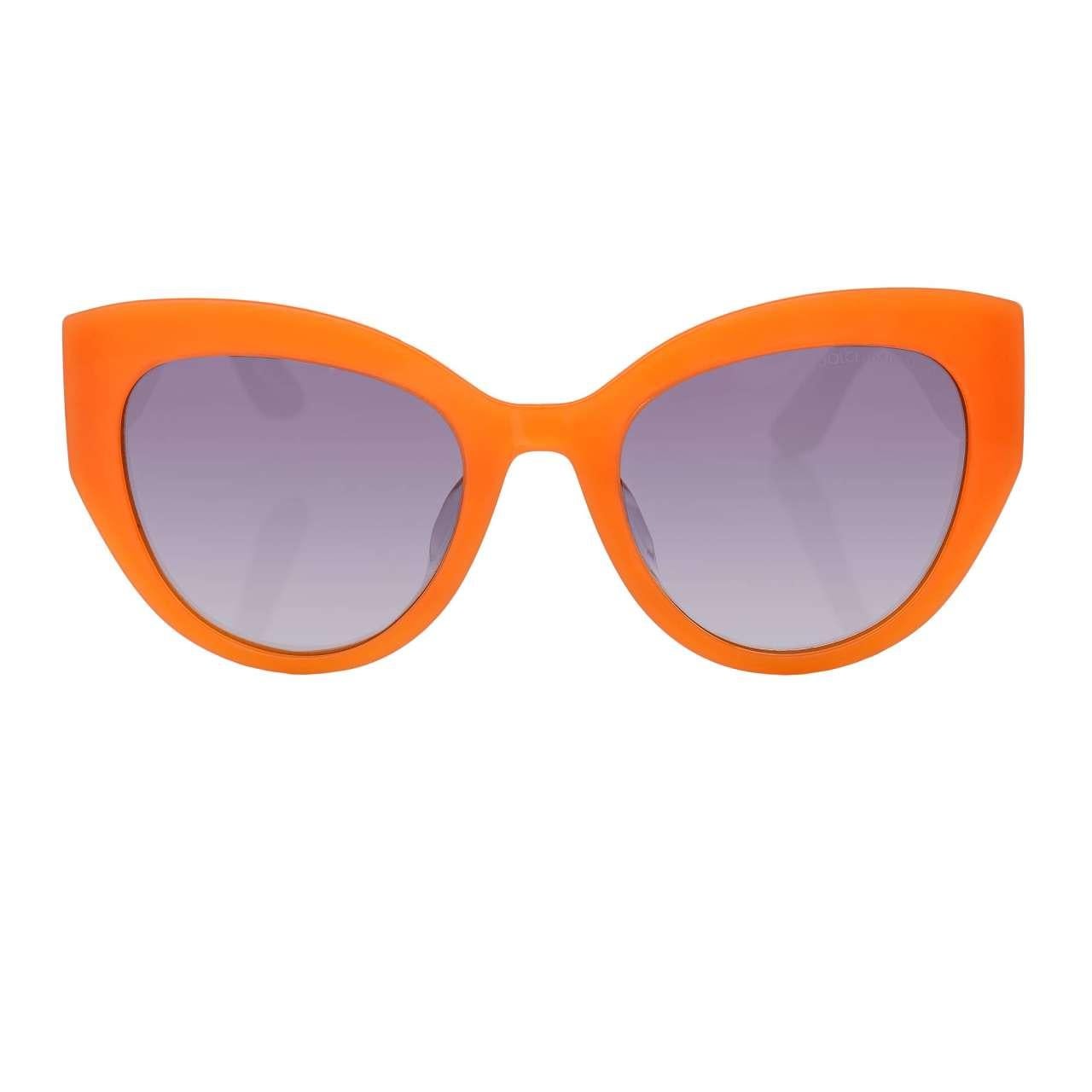 Dolce & Gabbana - Cat Eye Carretto Sunglasses DG 4278 Wood Orange Blue For Sale 3