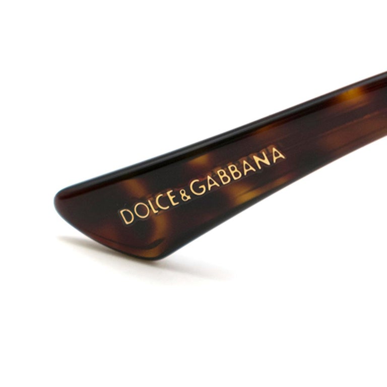 Dolce and Gabbana Cat-Eye Sunglasses With Golden Filigree 