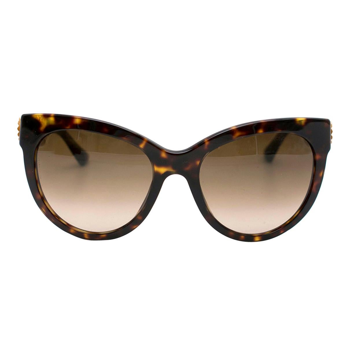 Dolce & Gabbana Cat-Eye Sunglasses With Golden Filigree Arms