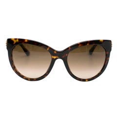 Used Dolce & Gabbana Cat-Eye Sunglasses With Golden Filigree Arms