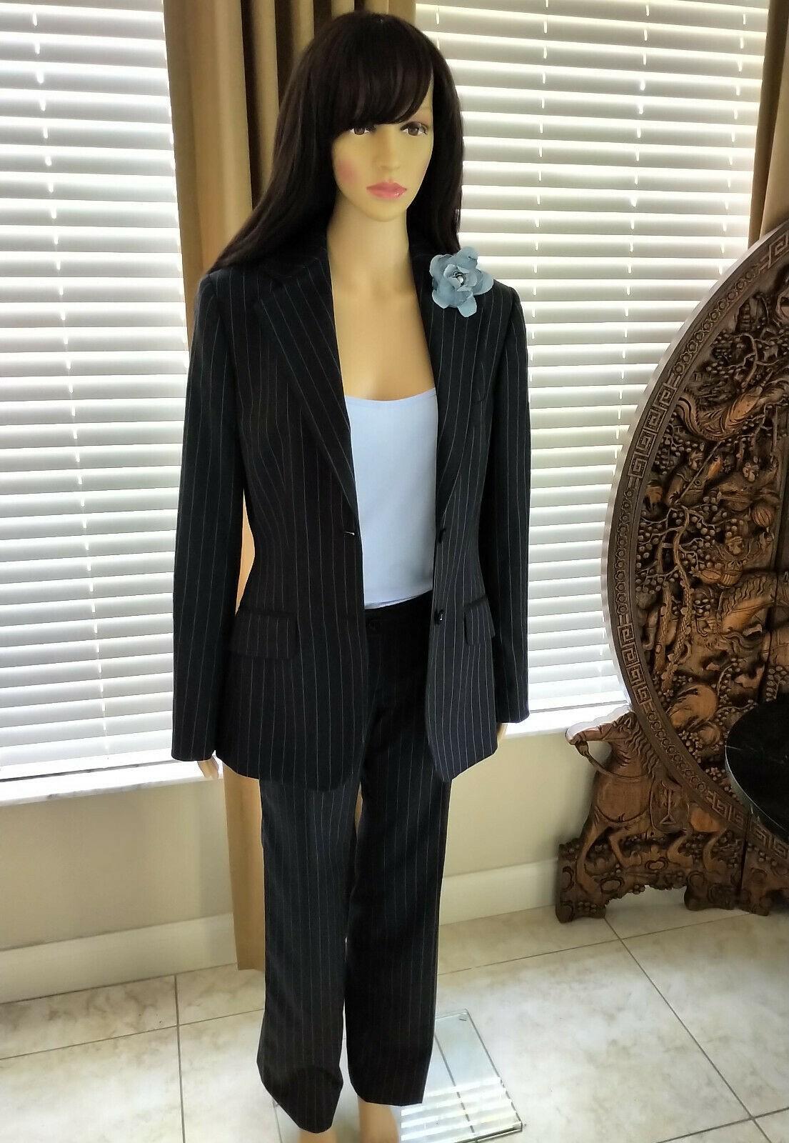 pinstripe jacket with black pants