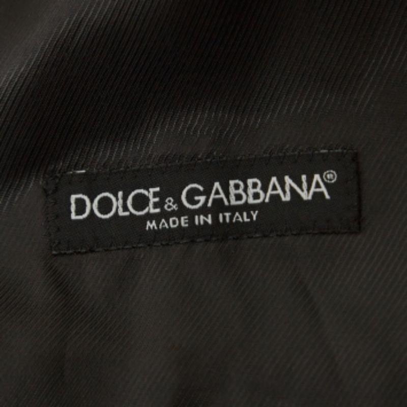Black Dolce & Gabbana Charcoal Grey Wool Tailored Waistcoat M For Sale