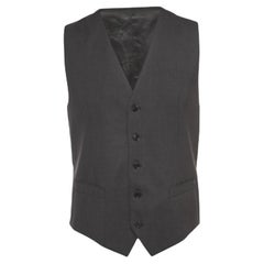 Dolce & Gabbana Chaleco a medida de lana gris marengo M