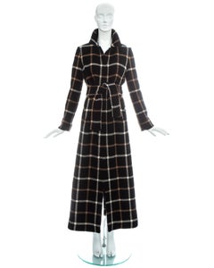 Dolce & Gabbana checked wool maxi coat, fw 1995