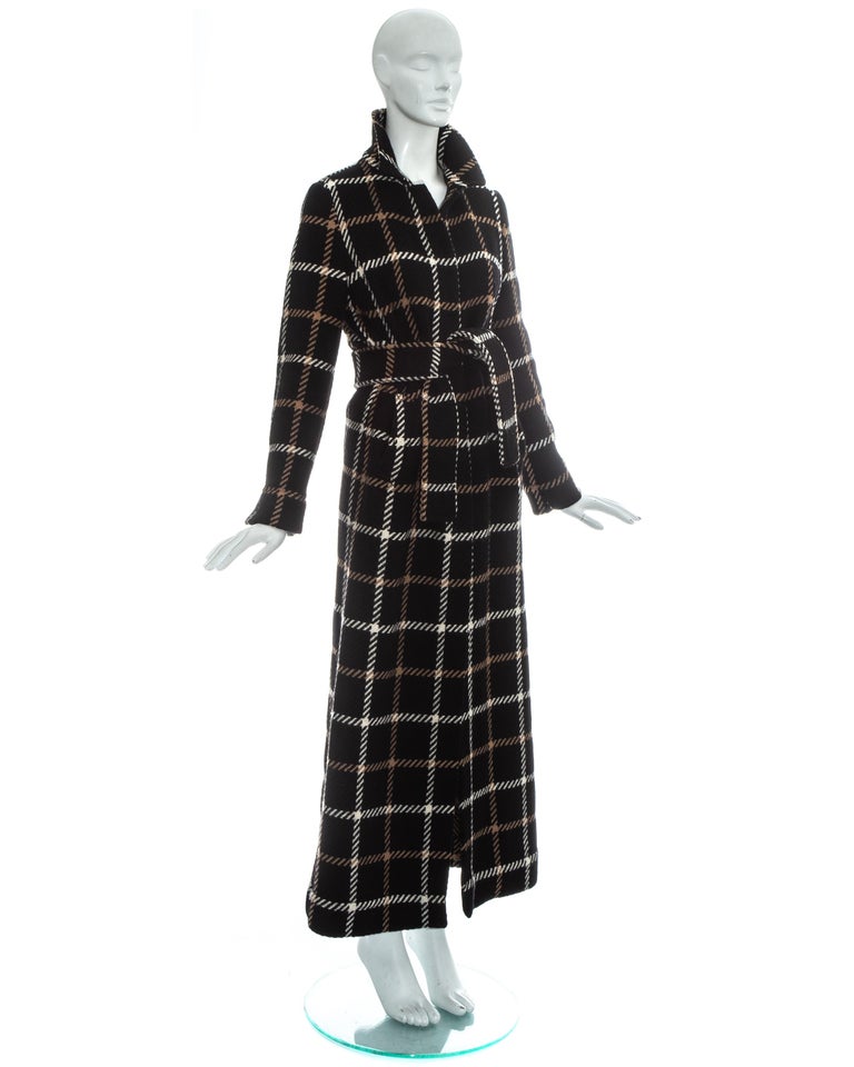 Dolce and Gabbana checked wool maxi coat, fw 1995 at 1stDibs