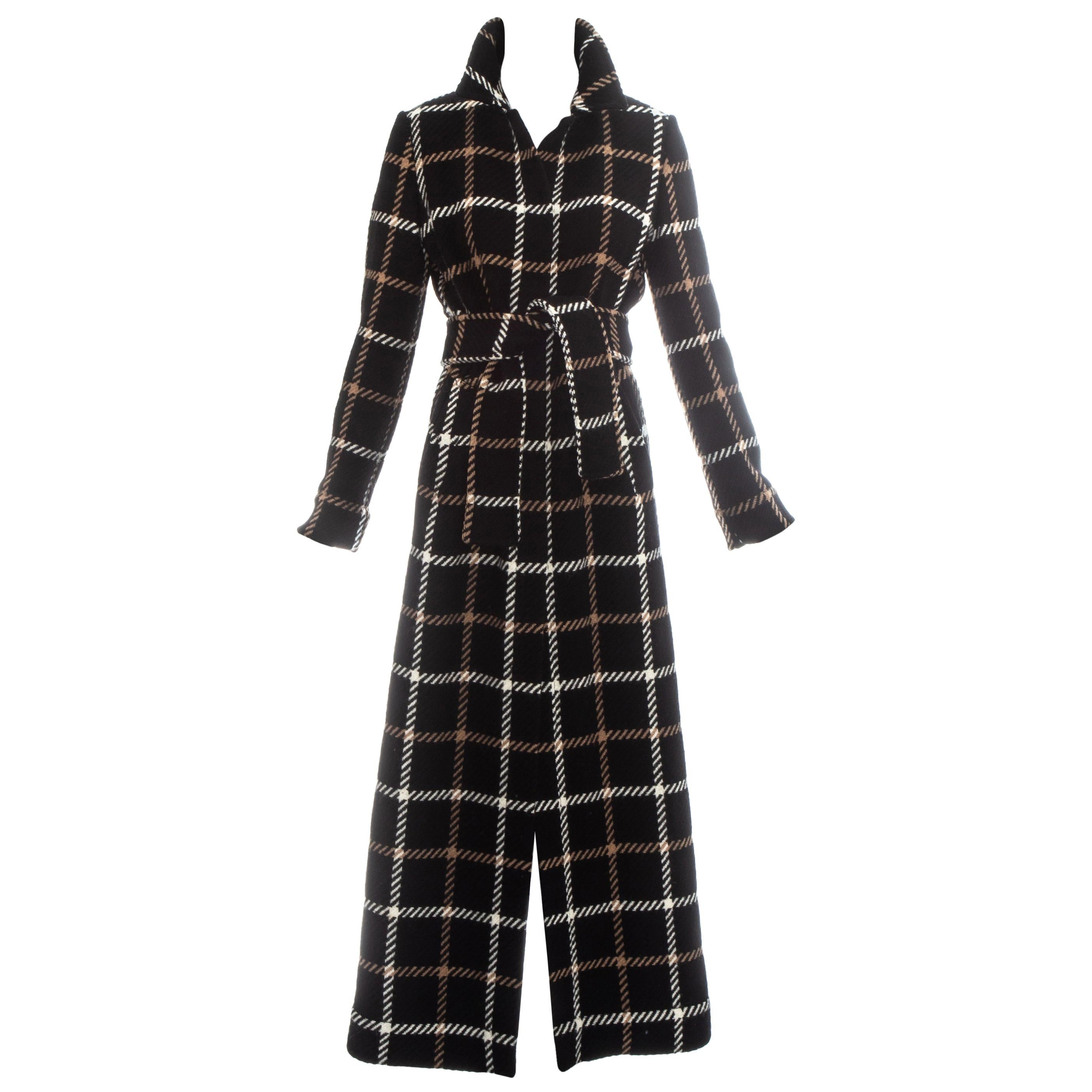 Dolce & Gabbana checked wool maxi coat, fw 1995