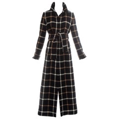 Vintage Dolce & Gabbana checked wool maxi coat, fw 1995