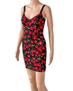 Mini-robe moulante bustier Dolce & Gabbana à imprimé cerises
