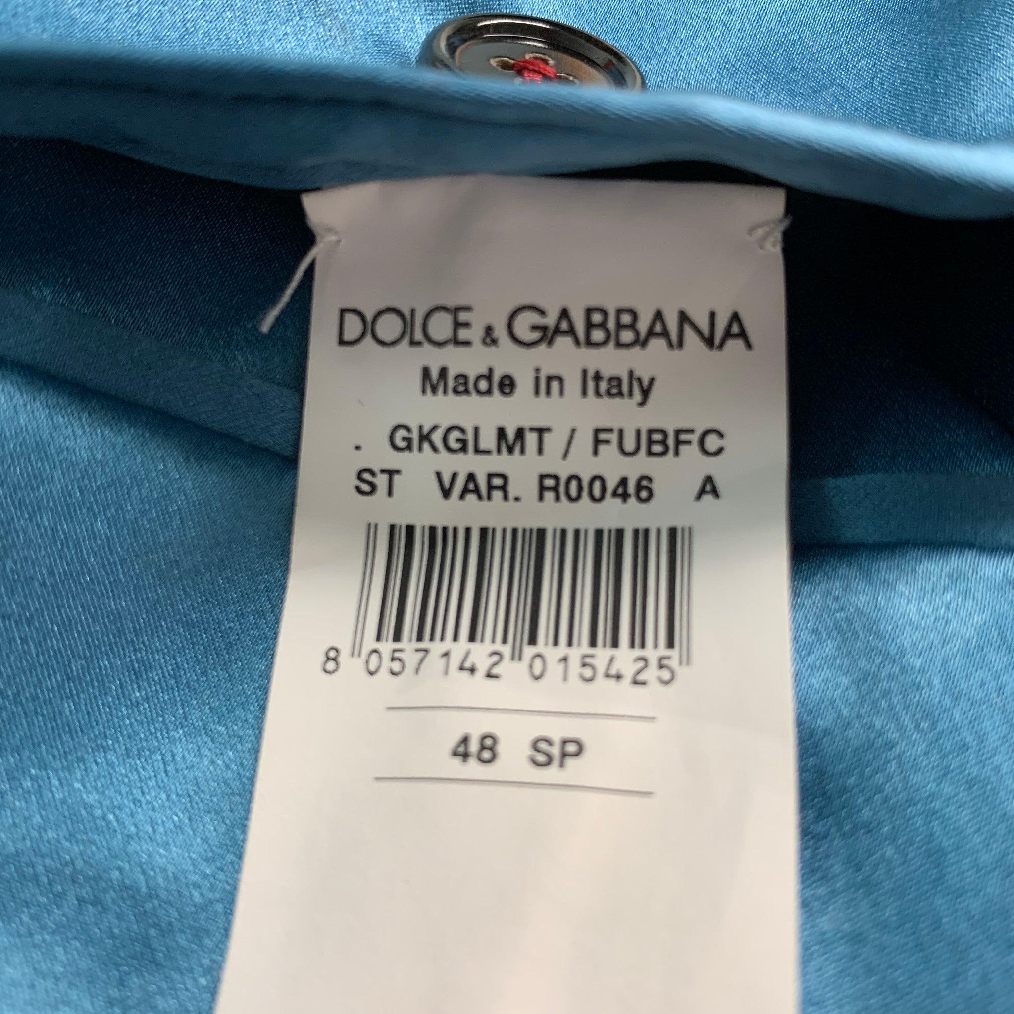DOLCE & GABBANA Chest Size 38 Red Solid Wool  Elastane Peak Lapel 30 29 Suit 7