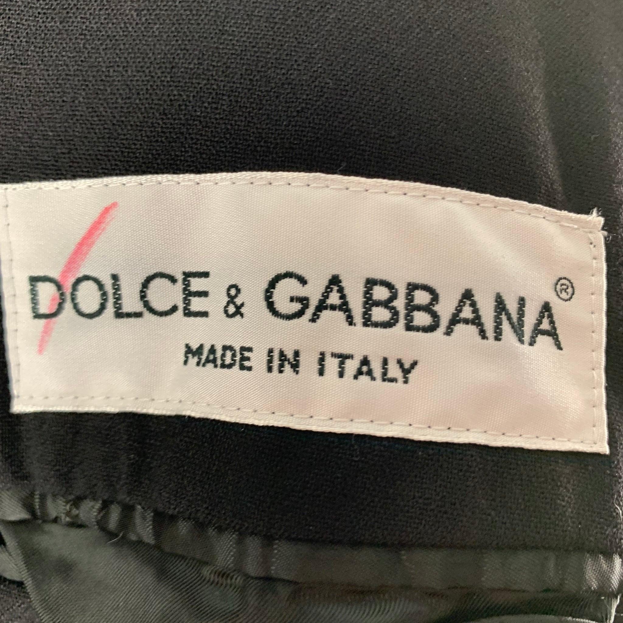 DOLCE & GABBANA Chest Size 40 Black Cashmere Blend Jacket For Sale 1