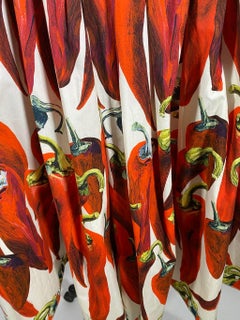 Dolce & Gabbana Chili Peppers Print  Skirt New Without Tags SZ 44 IT
