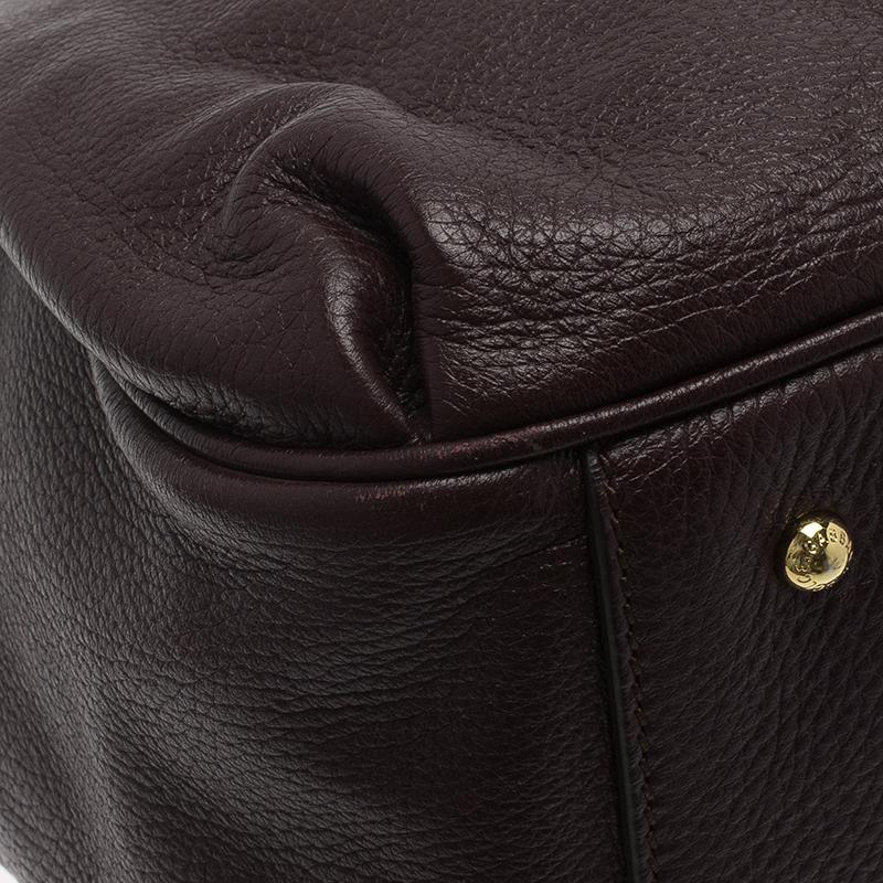 Dolce & Gabbana Choco Brown Leather Key Zipper Top Handle Bag 5