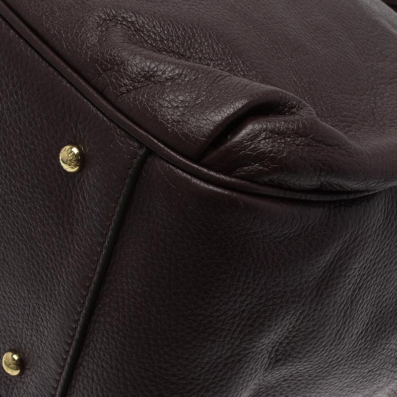 Dolce & Gabbana Choco Brown Leather Key Zipper Top Handle Bag 6