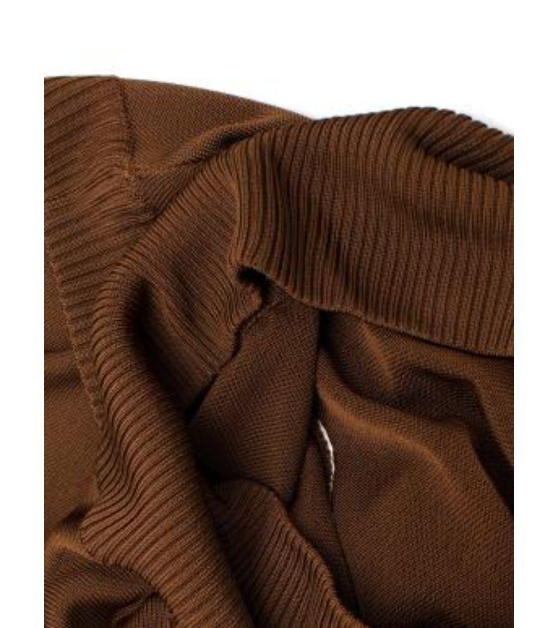 Dolce & Gabbana Chocolate Brown Fine-Knit Batwing Sweater For Sale 3