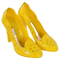 Dolce & Gabbana - Cinderella PVC Rhinestones Pumps Yellow EUR 37.5