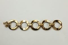 Dolce & Gabbana Circular Chain Link Bracelet with Diamond Detail