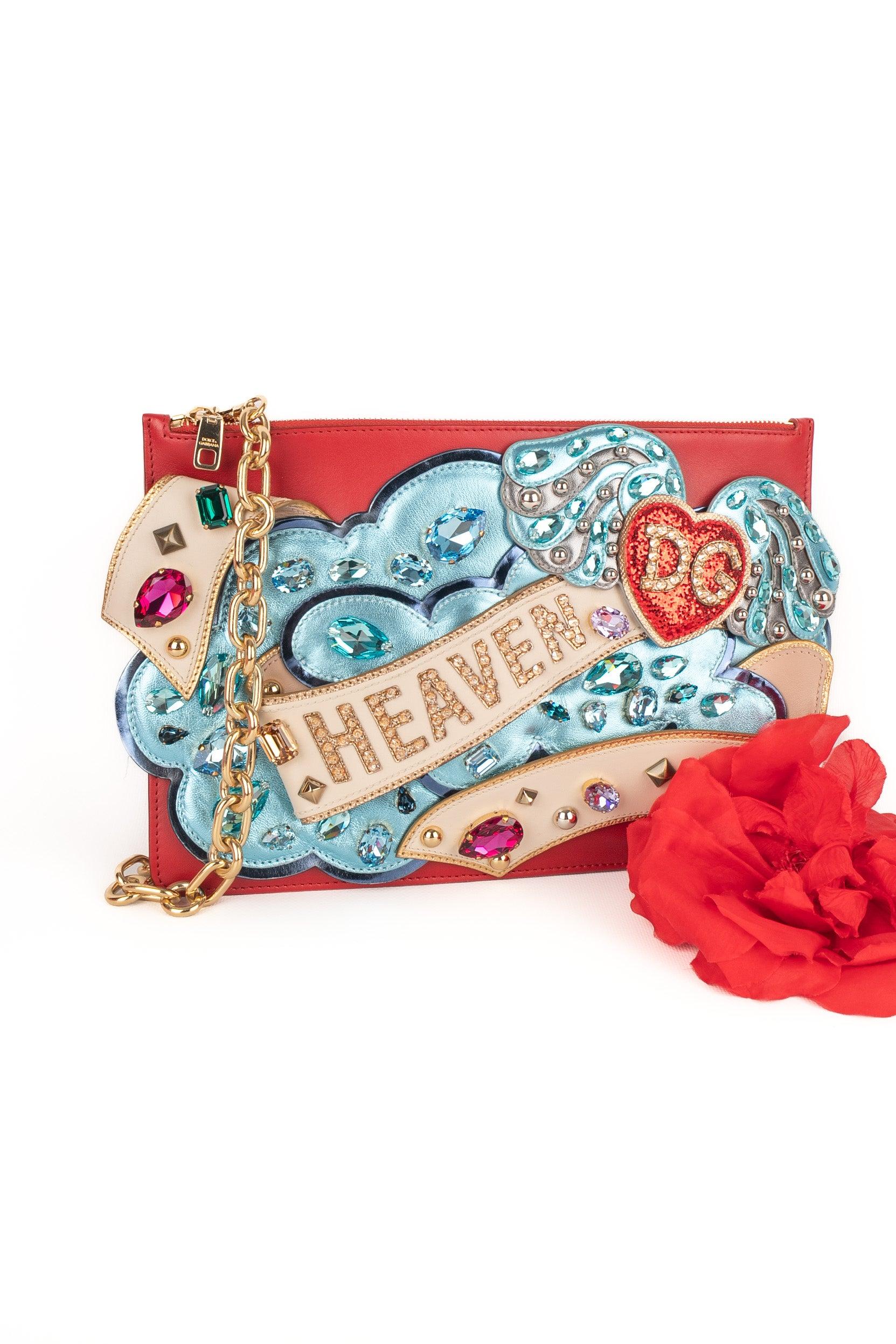 Sac à main Dolce & Gabbana 'Cleo Heaven' en cuir rouge, 2018 en vente 7