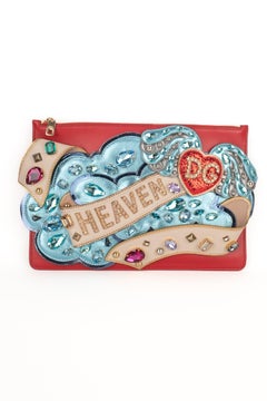 Bolso de piel rojo "Cleo Heaven" de Dolce & Gabbana, 2018