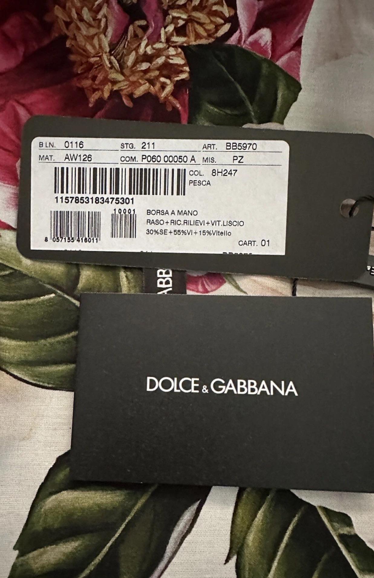 DOLCE & GABBANA Sac de collection en satin brodé de cristaux avec bandoulière en vente 10