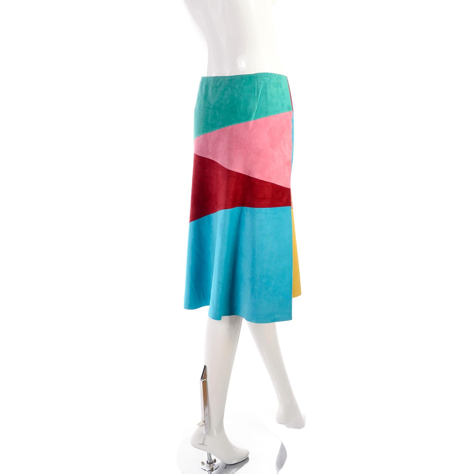 burgundy suede skirt