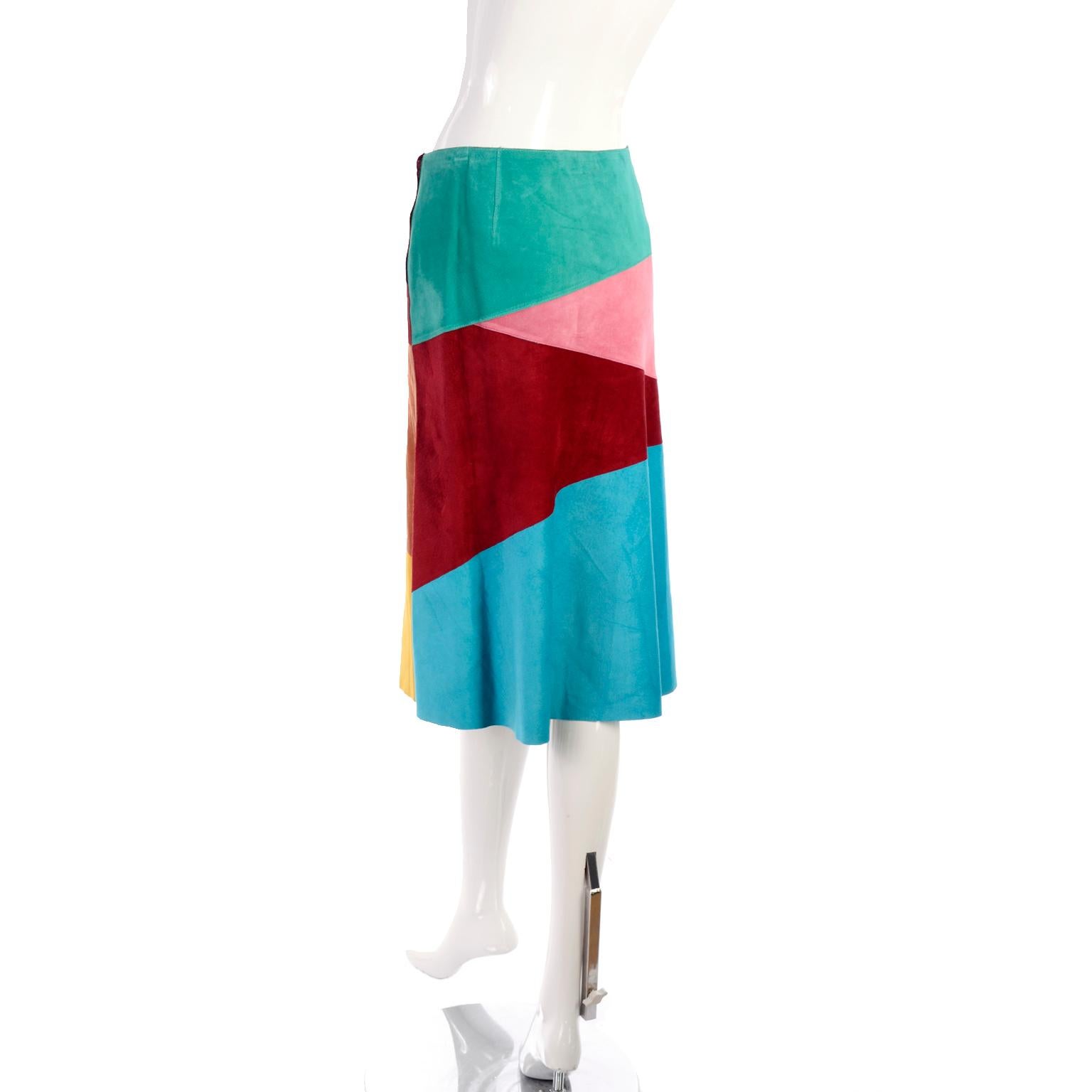 yellow suede skirt
