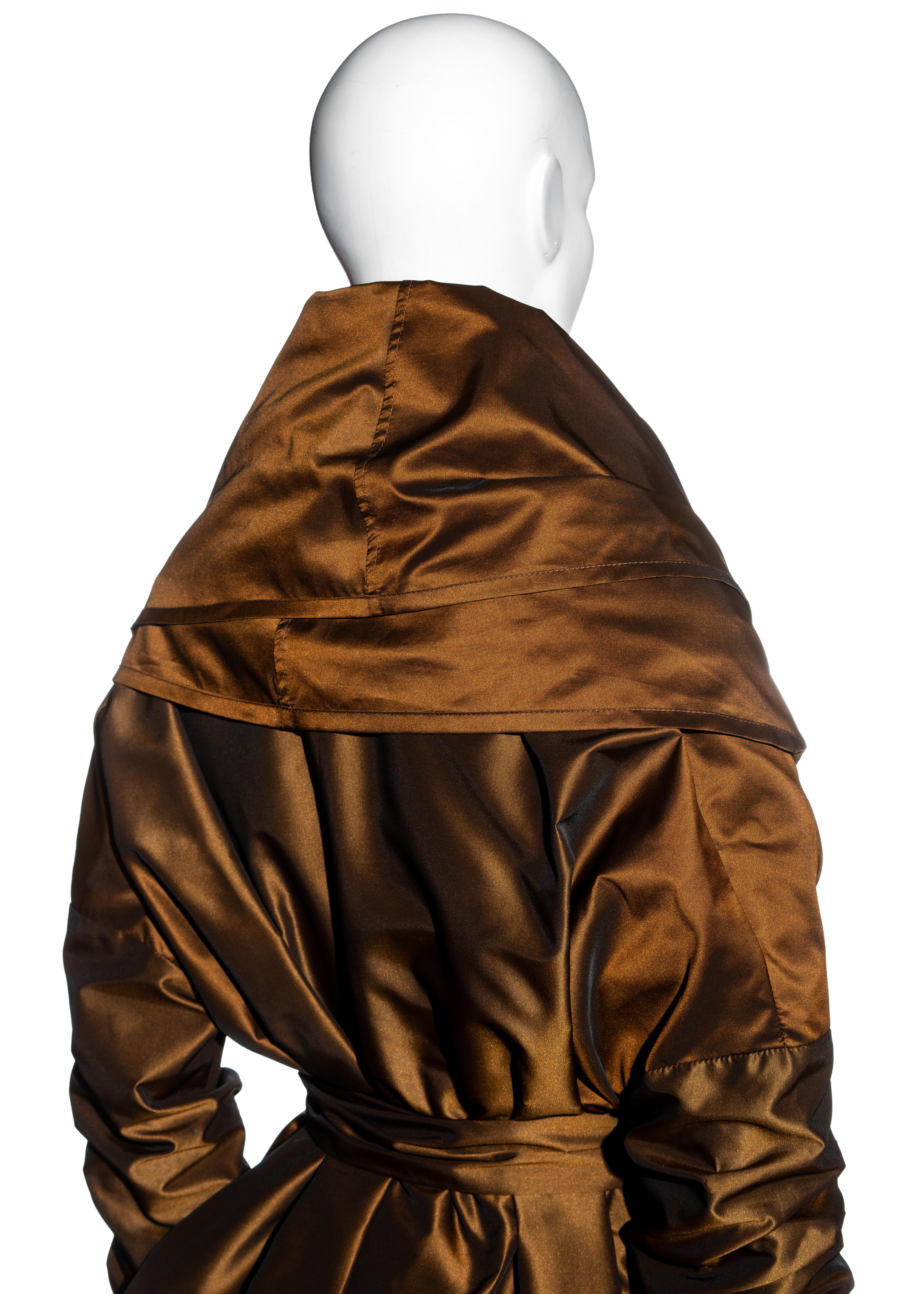 Dolce & Gabbana copper taffeta evening coat dress, fw 1991 2