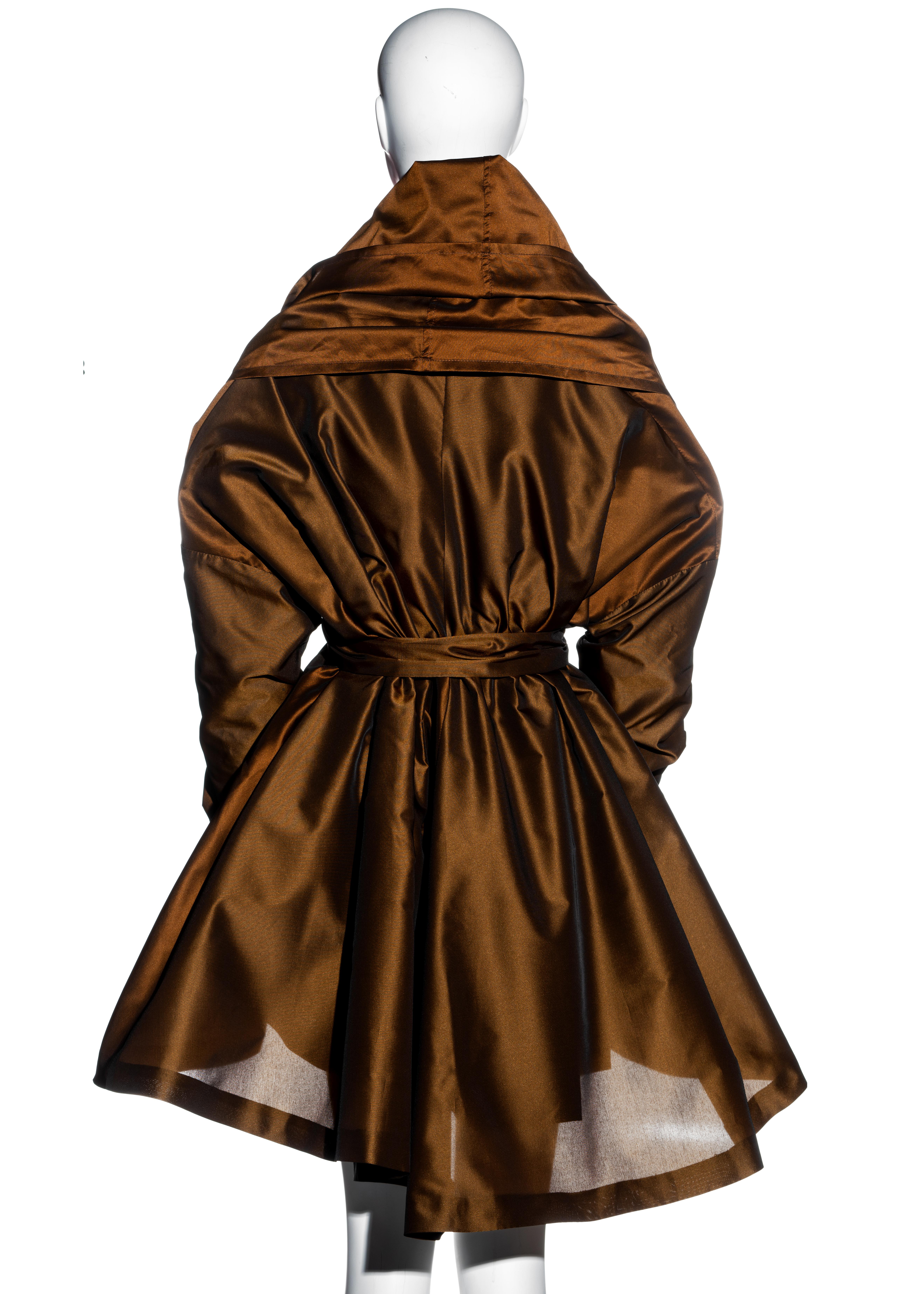Dolce & Gabbana copper taffeta evening coat dress, fw 1991 3