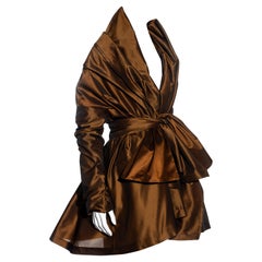 Vintage Dolce & Gabbana copper taffeta evening coat dress, fw 1991