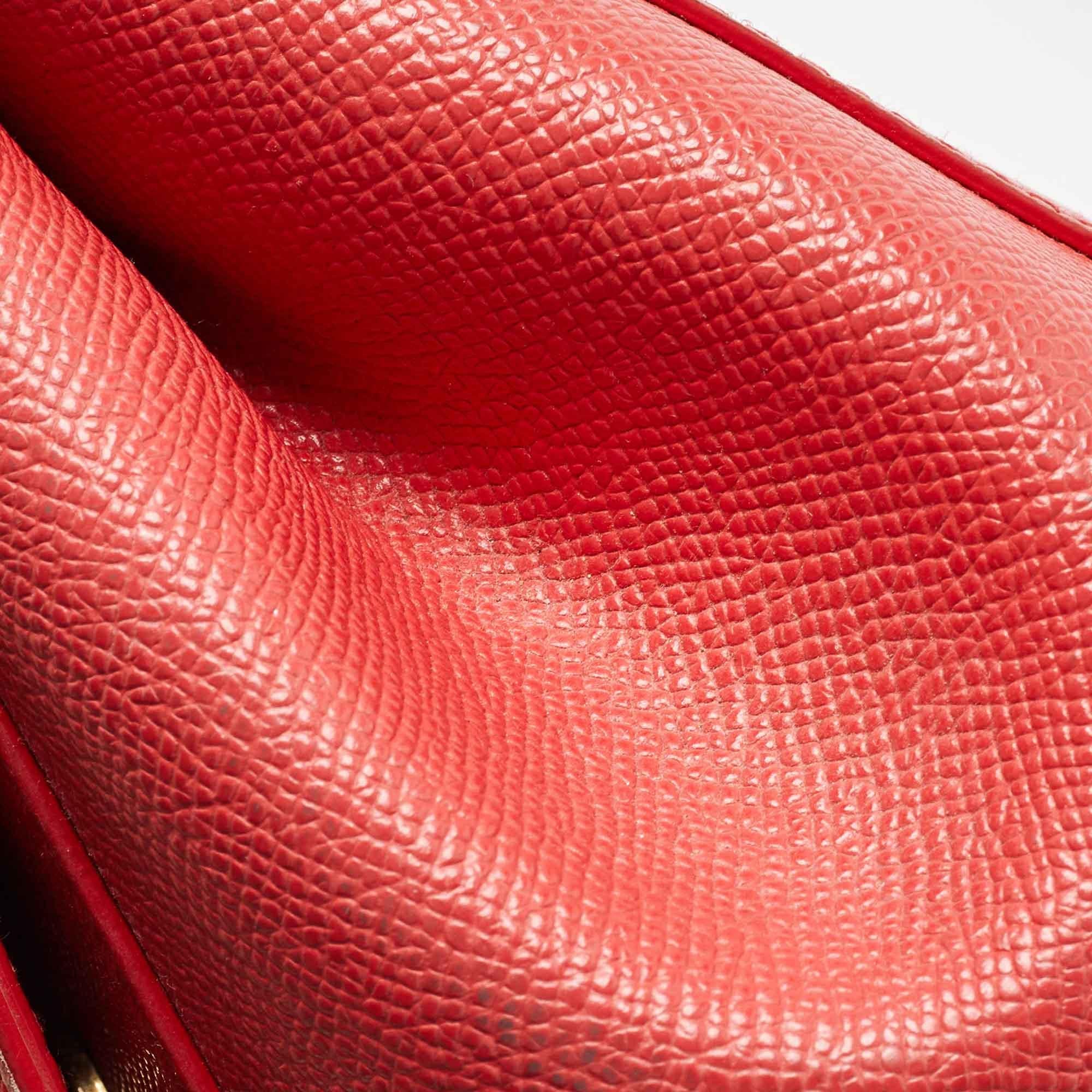 Dolce & Gabbana Coral Pink Leather Medium Miss Sicily Top Handle Bag 2