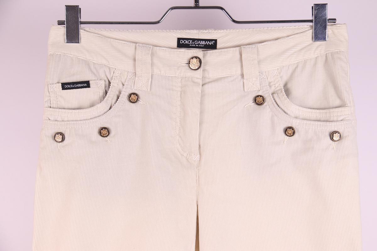 White Dolce & Gabbana corduroy trousers For Sale