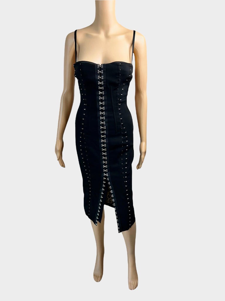 Dolce and Gabbana F/W 2003 Corset Bustier Bra Bodycon Hook and Eye Black Dress at 1stDibs | hook and eye dress, corset bra dress, corset bustier dress Dolce and Gabbana F/W 2003 Corset Bustier Bra Bodycon Hook and Eye Black Dress at 1stDibs | hook and eye dress, corset bra dress, corset bustier dress