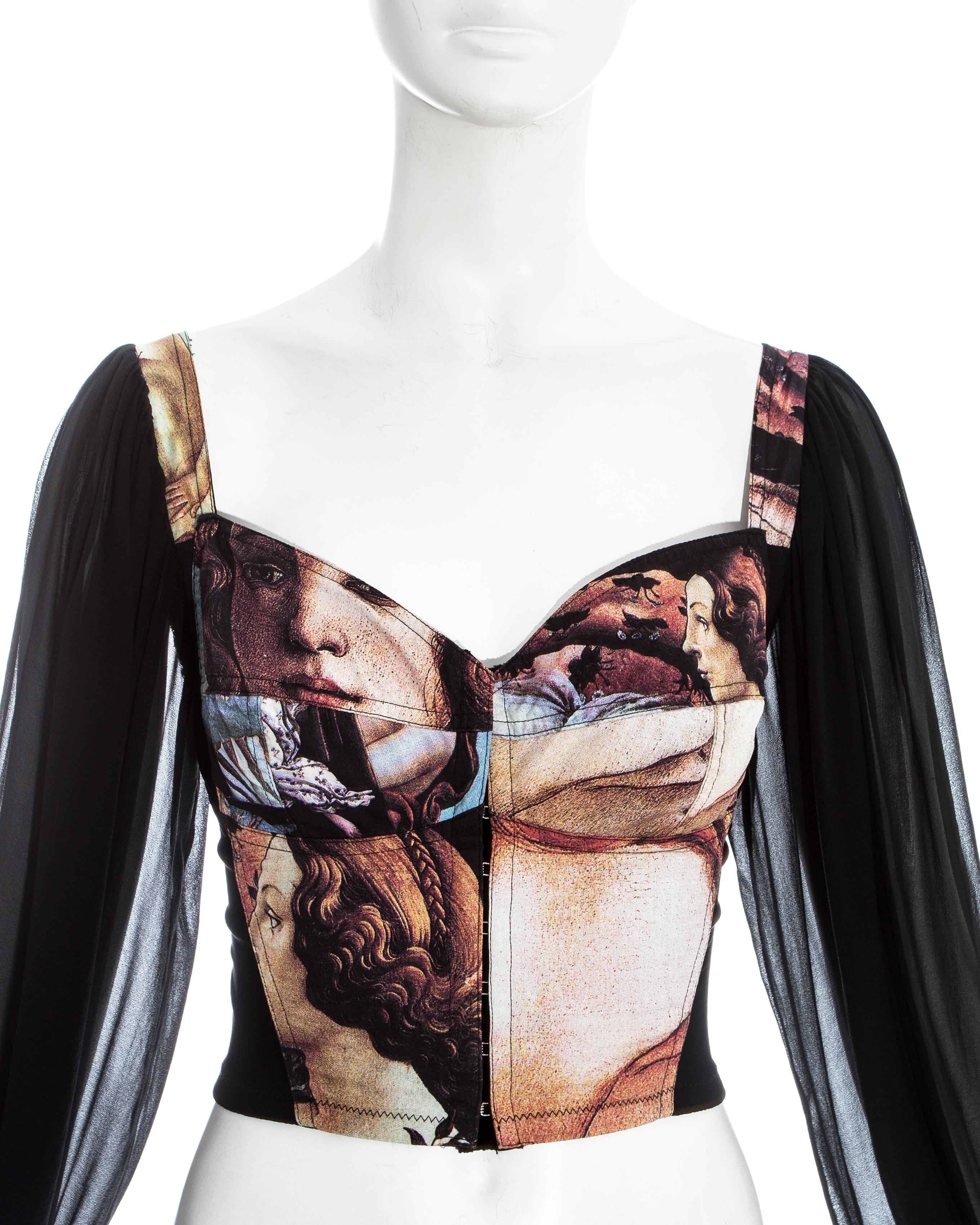 renaissance print corset
