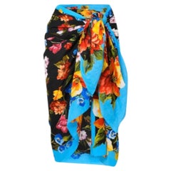Dolce & Gabbana cotton floral multicolour women beach pareo