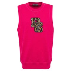 Dolce & Gabbana Cotton Knitwear Vest Top Jumper in Red
